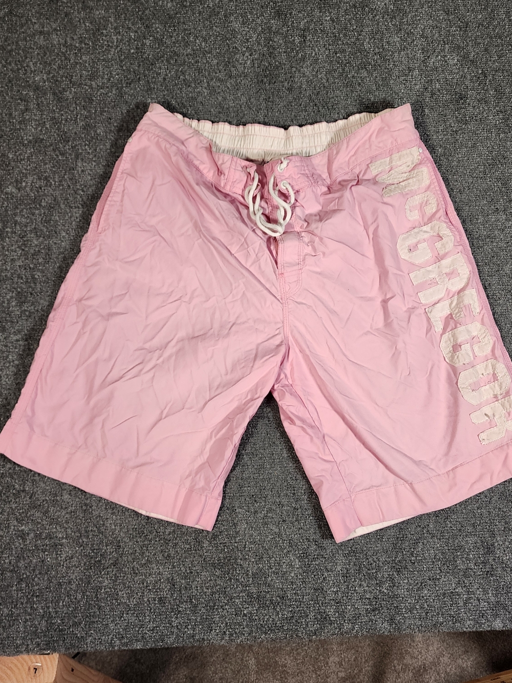 McGregor Pink Swim Shorts with White Labeling